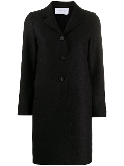 Harris Wharf London Fitted Single-breasted Coat In Black