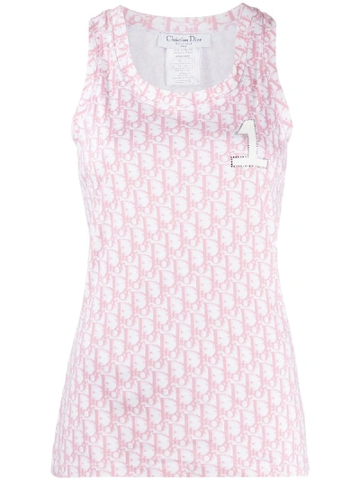 Pre-owned Dior  Trotter Monogram Tank Top In Pink