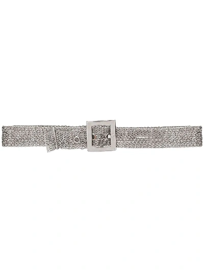Pre-owned Chanel 1995-200 Chain Buckle Belt In Silver