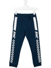 STELLA MCCARTNEY CHECKERBOARD SIDE-STRIPE TRACK PANTS