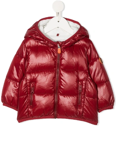 Save The Duck Babies' Lucky Puffer Coat In Red