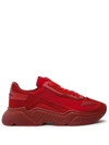 Dolce & Gabbana Daymaster Sneakers In Stretch Knit Fabric In Red