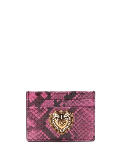 Dolce & Gabbana Devotion Cardholder In Pink
