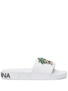 DOLCE & GABBANA STUDDED BEACH SLIDES