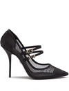 DOLCE & GABBANA CARDINALE MESH-DETAIL PUMPS