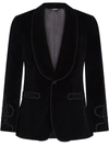 Dolce & Gabbana Single-breasted Tailored Tuxedo Blazer In Black
