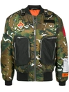 Heron Preston Camouflage-print Bomber Jacket In Green
