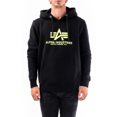 Alpha Industries Cotton Blend Sweatshirt In Black