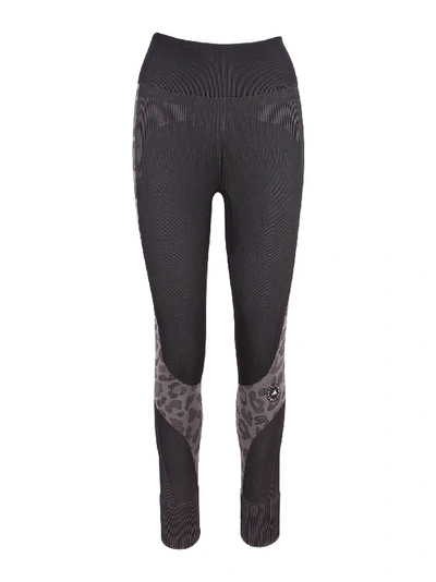 Adidas By Stella Mccartney Polyester Leggins In Black / Ash