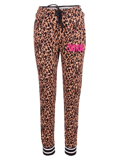 Versace Jeans Couture Cotton Sweatpants In Animalier