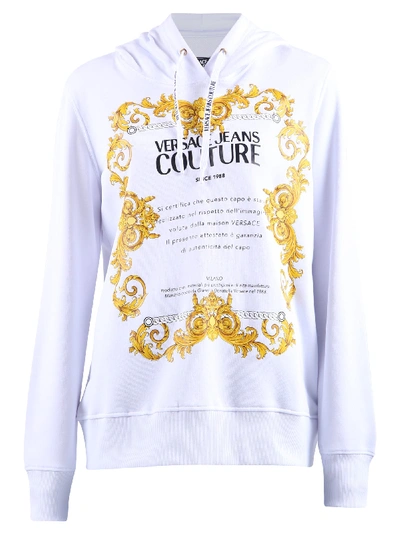 Versace Jeans Couture Printed Sweatshirt In White