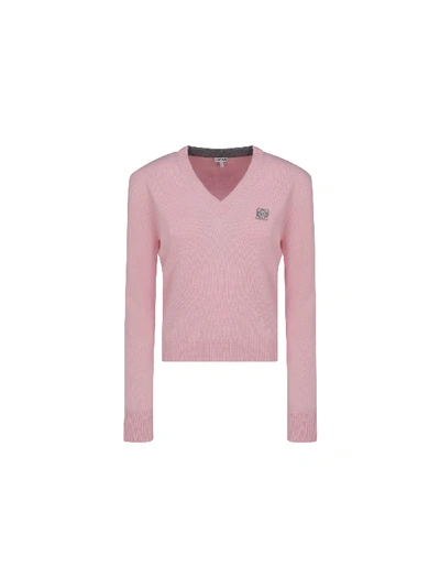 Loewe Anagram Sweatshirt In Pink Sorbet