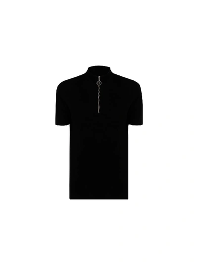 Thom Krom T-shirt Mit Reissverschluss In Black