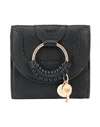 SEE BY CHLOÉ SEE BY CHLOÉ HANA COMPACT WALLET WOMAN WALLET BLACK SIZE - GOAT SKIN,46715418OO 1