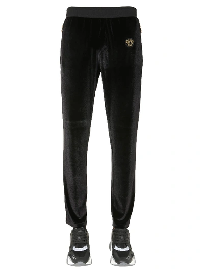 Versace Taylored Fit Trousers In Black
