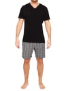 Hom Vincent 2-piece T-shirt & Shorts Pajama Set In Black