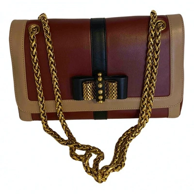 Pre-owned Christian Louboutin Sweet Charity Burgundy Leather Handbag