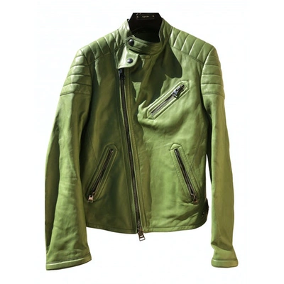 Pre-owned Tom Ford Green Leather Jacket