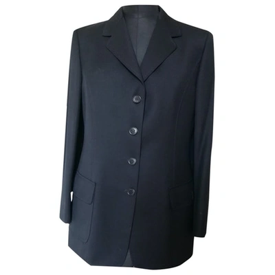 Pre-owned Burberry Wool Blazer In Black