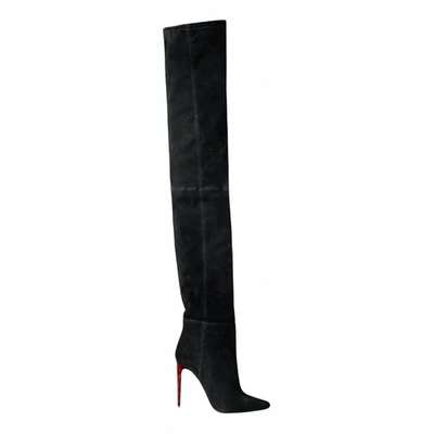 Pre-owned Balmain Black Leather Boots