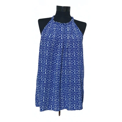 Pre-owned Cynthia Rowley Silk Vest In Blue