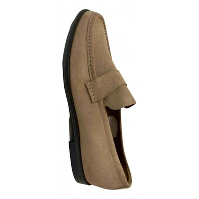 Pre-owned Bally Camel Suede Flats