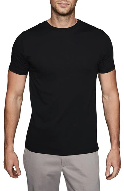 Reiss Bless Solid Crewneck T-shirt In Black