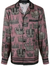 DOLCE & GABBANA CROWN PRINT PYJAMA SHIRT