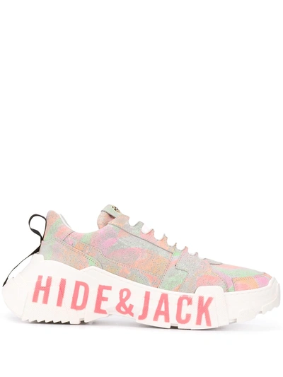 Hide & Jack Unisex Chunky Sole Trainers In Orange