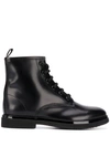 Agl Attilio Giusti Leombruni Lace-up Combat Boots In Black