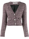 ALESSANDRA RICH CROPPED FITTED JACKET