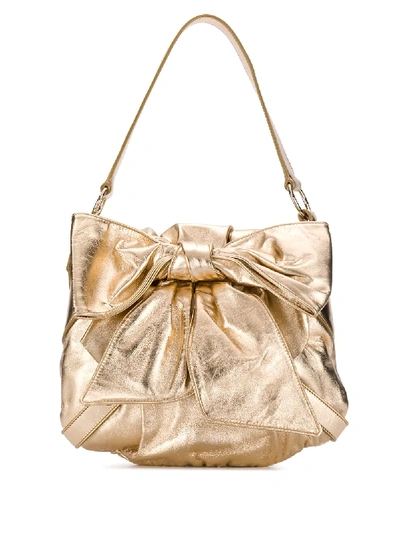 Pre-owned Saint Laurent 1990s Bow Shoulder Bag In Gold