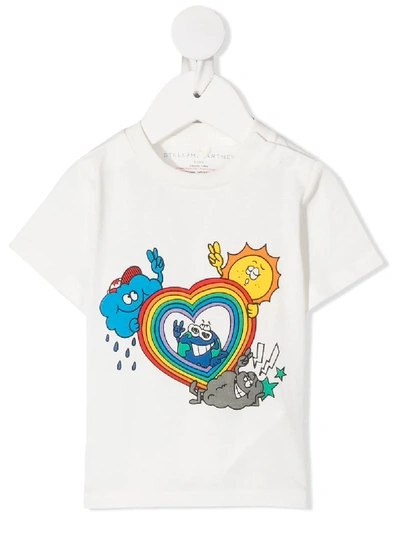 Stella Mccartney Babies' Weather Print T-shirt In White