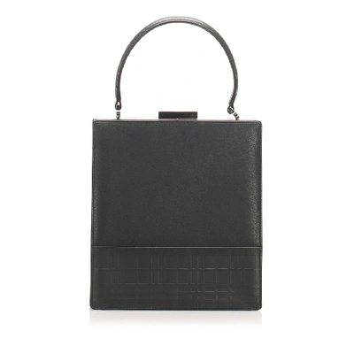 Burberry Leather Handbag In Black