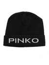 PINKO BLACK WOOL HAT,041C0956-53BD-FE1B-EA88-C28911855995