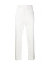 Haider Ackermann Mid-rise Straight-leg Trousers In White