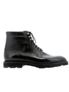 JOHN LOBB BLACK LEATHER ANKLE BOOTS,89197203-8C0D-F7EC-FF26-9ADBE481E4F7