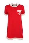 Gucci Fine Wool Short-sleeve Dress In Red