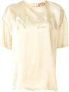 N°21 YELLOW VISCOSE T-SHIRT,B93BA1BC-2451-BAA9-4B9E-164251DC95DA