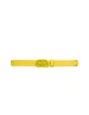 BALENCIAGA NEON YELLOW LEATHER BB BELT,BBD2E0B0-2D99-CE98-67CF-A59283323EBD