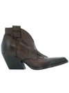 STRATEGIA BROWN LEATHER ANKLE BOOTS,C59F7945-3EF8-FBF2-0B10-48211CBB001F