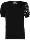 N°21 BLACK COTTON T-SHIRT,D77B00A1-2907-A0F6-9DE8-D322784DB1A8