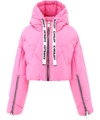 Khrisjoy Goose-down Cropped Puffer Jacket In Pink
