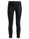 L Agence Marguerite High-rise Skinny Jeans In Noir Contrast Coated