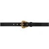 VERSACE JEANS COUTURE BLACK SMALL BAROQUE BUCKLE BELT