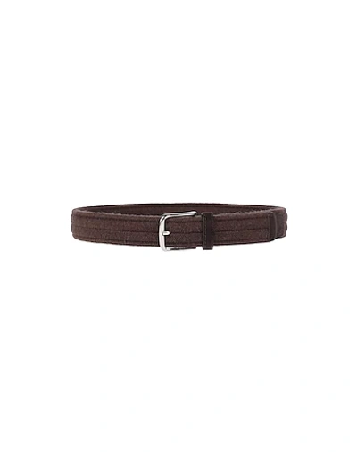 Andrea D'amico Leather Belt In Dark Brown