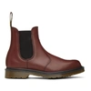 DR. MARTENS' RED 2976 CHELSEA BOOTS