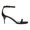 Saint Laurent Lexi Ankle-strap Suede Sandals In Black