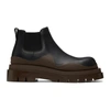 Bottega Veneta Bv Tire Ankle Boots Made Of Smooth Leather In Brown