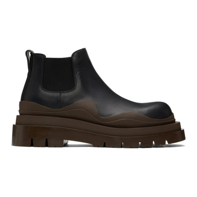 Bottega Veneta Bv Tire Ankle Boots Made Of Smooth Leather In Black